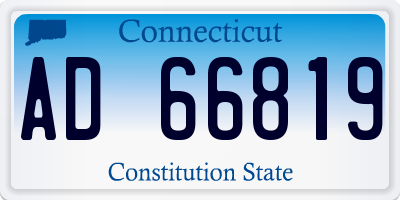 CT license plate AD66819