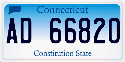 CT license plate AD66820