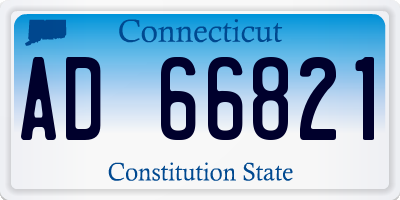 CT license plate AD66821