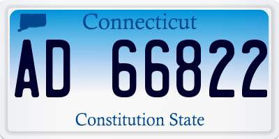 CT license plate AD66822