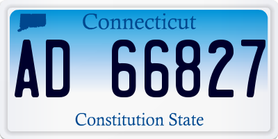 CT license plate AD66827