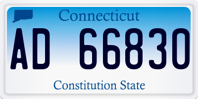 CT license plate AD66830