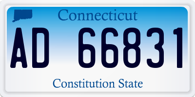CT license plate AD66831