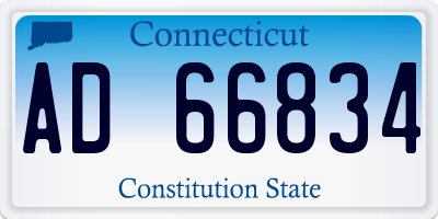 CT license plate AD66834