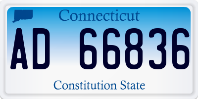 CT license plate AD66836