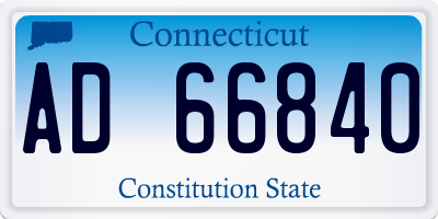 CT license plate AD66840