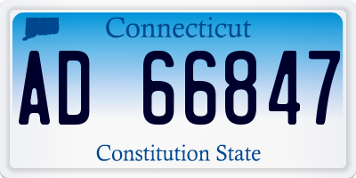 CT license plate AD66847