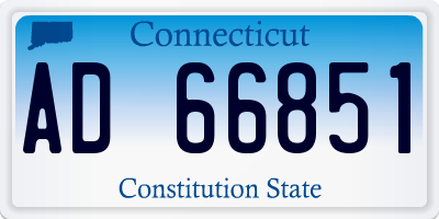 CT license plate AD66851