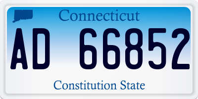 CT license plate AD66852