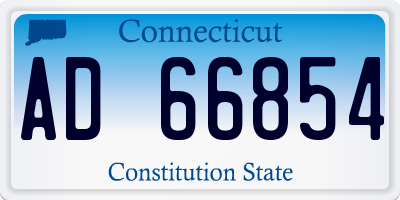 CT license plate AD66854