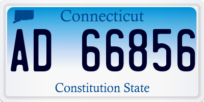 CT license plate AD66856