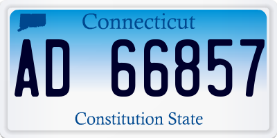 CT license plate AD66857
