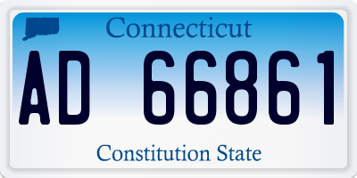 CT license plate AD66861