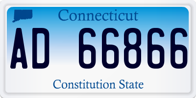 CT license plate AD66866
