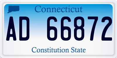 CT license plate AD66872