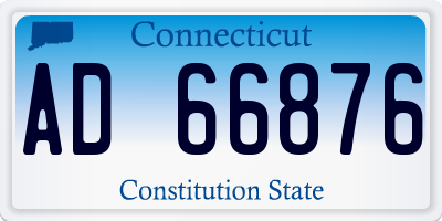 CT license plate AD66876