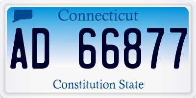 CT license plate AD66877
