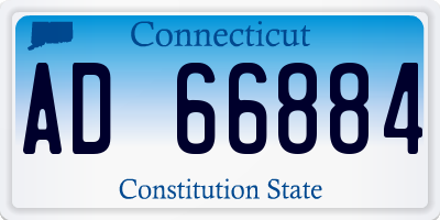 CT license plate AD66884