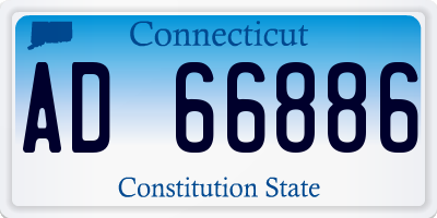 CT license plate AD66886