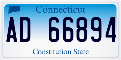 CT license plate AD66894