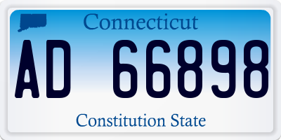 CT license plate AD66898