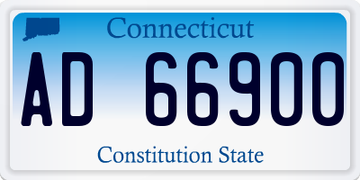 CT license plate AD66900