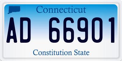 CT license plate AD66901