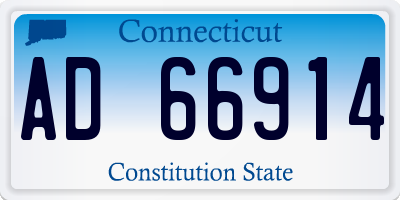 CT license plate AD66914