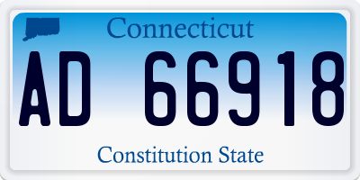 CT license plate AD66918