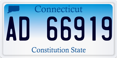 CT license plate AD66919
