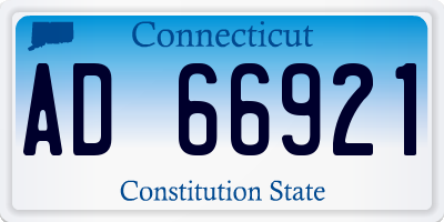 CT license plate AD66921
