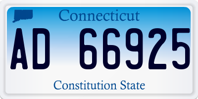 CT license plate AD66925