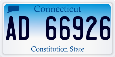 CT license plate AD66926