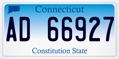 CT license plate AD66927