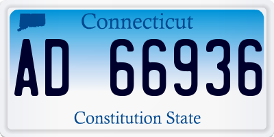 CT license plate AD66936