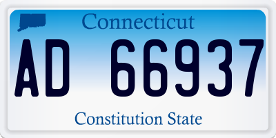 CT license plate AD66937
