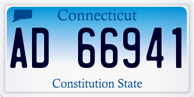CT license plate AD66941