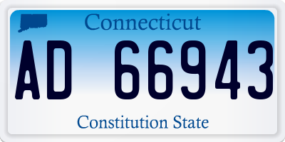 CT license plate AD66943