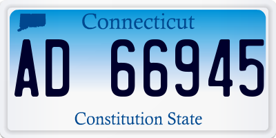 CT license plate AD66945