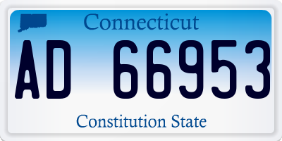 CT license plate AD66953