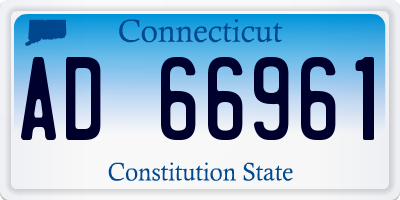 CT license plate AD66961
