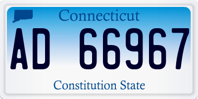 CT license plate AD66967