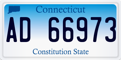 CT license plate AD66973