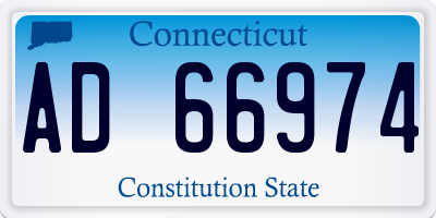 CT license plate AD66974