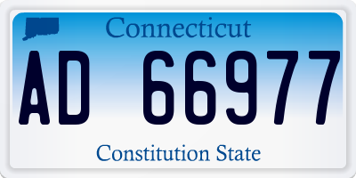 CT license plate AD66977