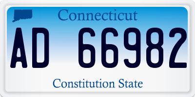 CT license plate AD66982