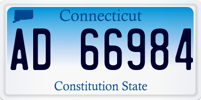 CT license plate AD66984