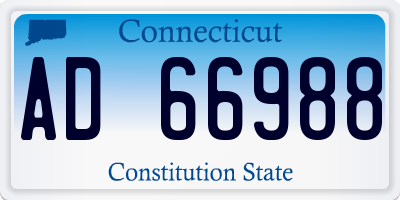 CT license plate AD66988