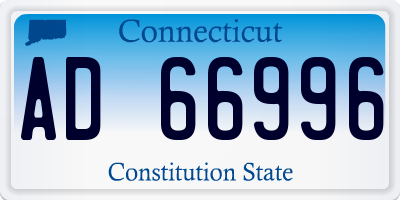CT license plate AD66996