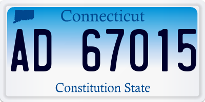 CT license plate AD67015